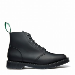 Botas De Astronauta Solovair Matte 6 Eye Hombre Negras | S6-969-BK-MT-G-030