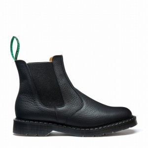 Botas Dealer Solovair Greasy Grain Hombre Negras | S0-900-BG-SoftG-G-030