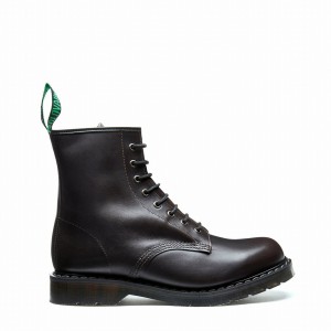 Botas Derby Solovair 8 Eye Hombre Marrones | S8-551-BNG-G-040