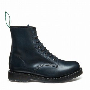 Botas Derby Solovair Gaucho 8 Eye Hombre Azul Marino | S8-551-CH-BL-G-030