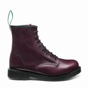 Botas Derby Solovair Gaucho 8 Eye Mujer Burdeos | S8-551-CH-BUR-G-030