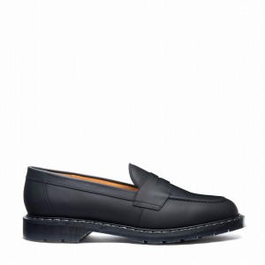 Mocasines Solovair Greasy Penny Hombre Negras | S0-970-BG-G-030
