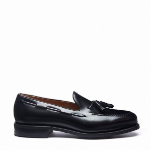 Mocasines Solovair Hi-Shine Tassel Hombre Negras | 130-131-065