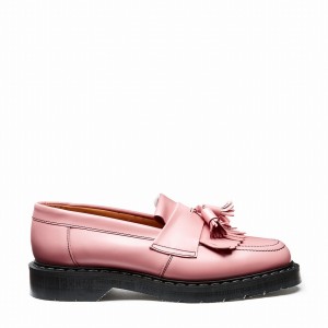 Mocasines Solovair Hi-Shine Tassel Mujer Rosas | S0-1022-PK-BL-G-090