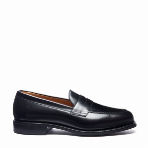 Mocasines Solovair Hi Shine Penny Hombre Negras | 970-025-060