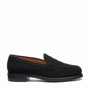 Mocasines Solovair Suede Penny Hombre Negras | 970-BK-SUE-060