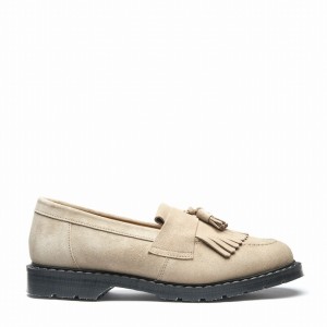 Mocasines Solovair Suede Tassel Hombre Beige | S0-1022-NU-SUE-G-040