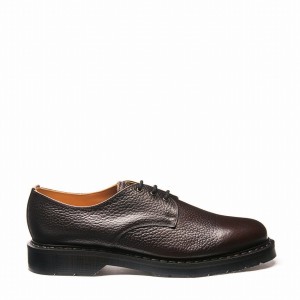 Zapatos Gibson Solovair Grain 3 Eye Hombre Marrones | S3-995-DKB-SOFTG-G-030