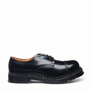 Zapatos Gibson Solovair Hi-Shine Steel Toe Capped Mujer Negras | GF3-1370-BK-030