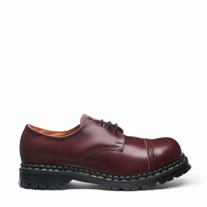 Zapatos Gibson Solovair Hi-Shine Steel Toe Capped Mujer Rojas | GF3-1370-OX-030