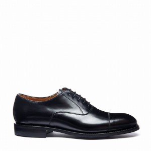Zapatos Oxford Solovair Hi-Shine 5 Eye Hombre Negras | 099-197-060