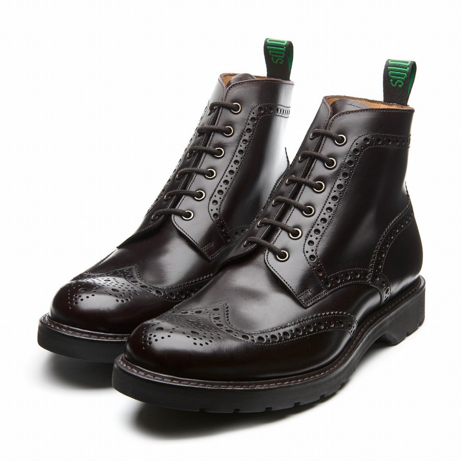 Botas Brogue Solovair 6 Eye Derby Hombre Marrones | LS6-019-BNG-B-060