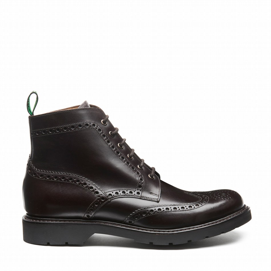 Botas Brogue Solovair 6 Eye Derby Hombre Marrones | LS6-019-BNG-B-060