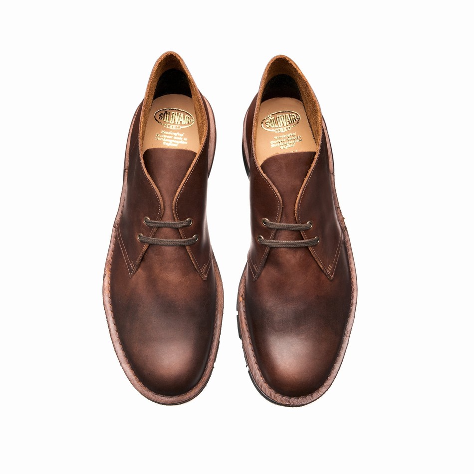 Botas Chukka Solovair Gaucho Crazy Horse Hombre Marrones | 103-339-060