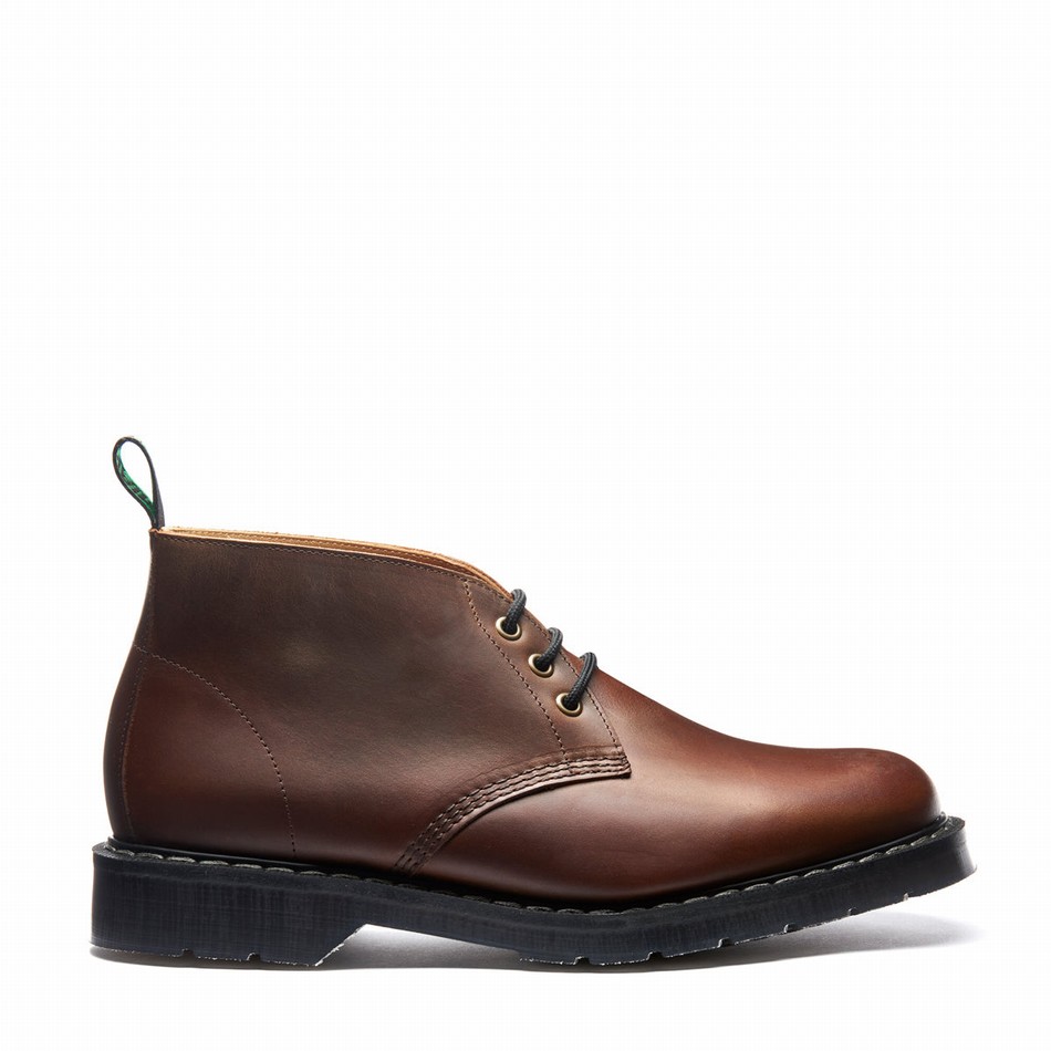 Botas Chukka Solovair Gaucho Crazy Horse 3 Eye Hombre Marrones | S3-080-CH-G-030