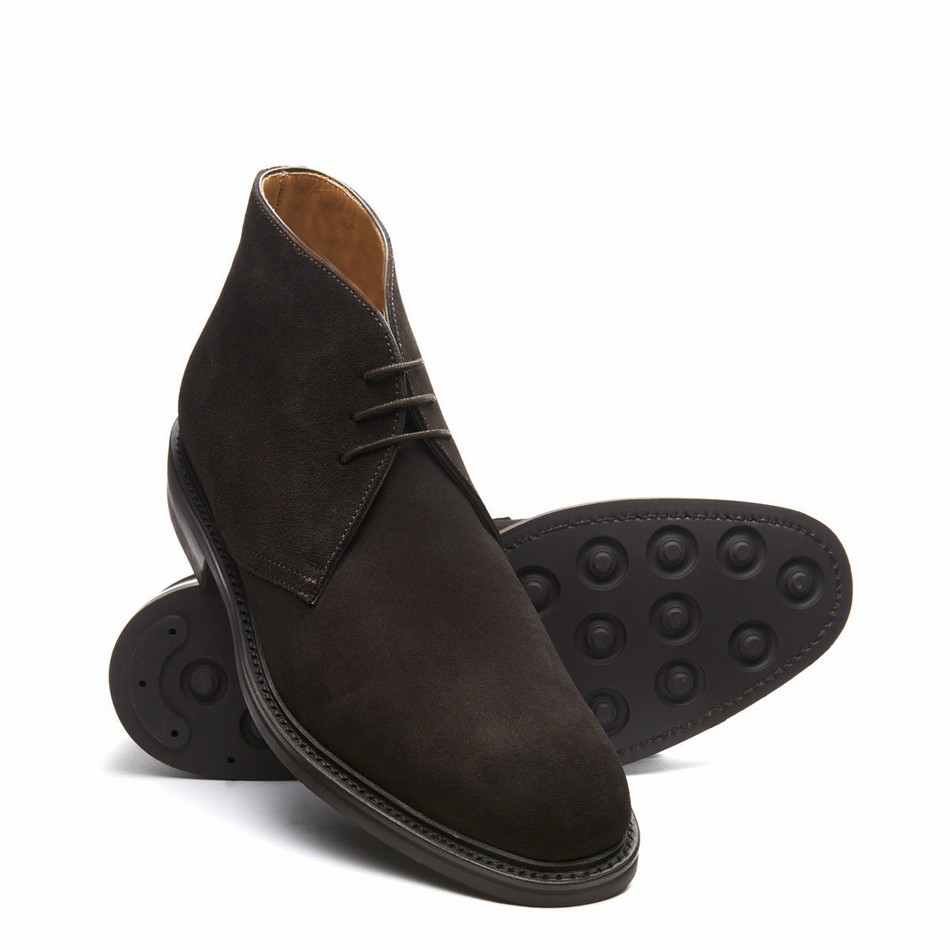 Botas Chukka Solovair Suede 3 Eye Hombre Marrones | 103-BN-SUE-060