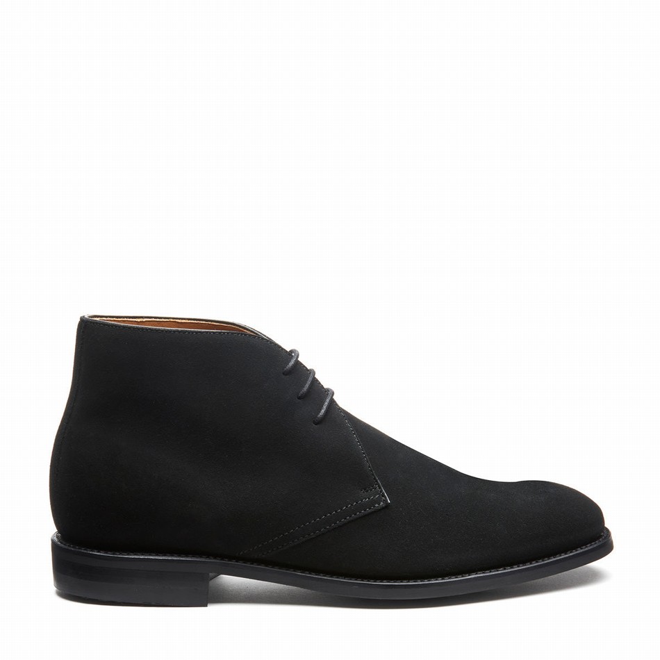 Botas Chukka Solovair Suede 3 Eye Hombre Negras | 103-BK-SUE-060