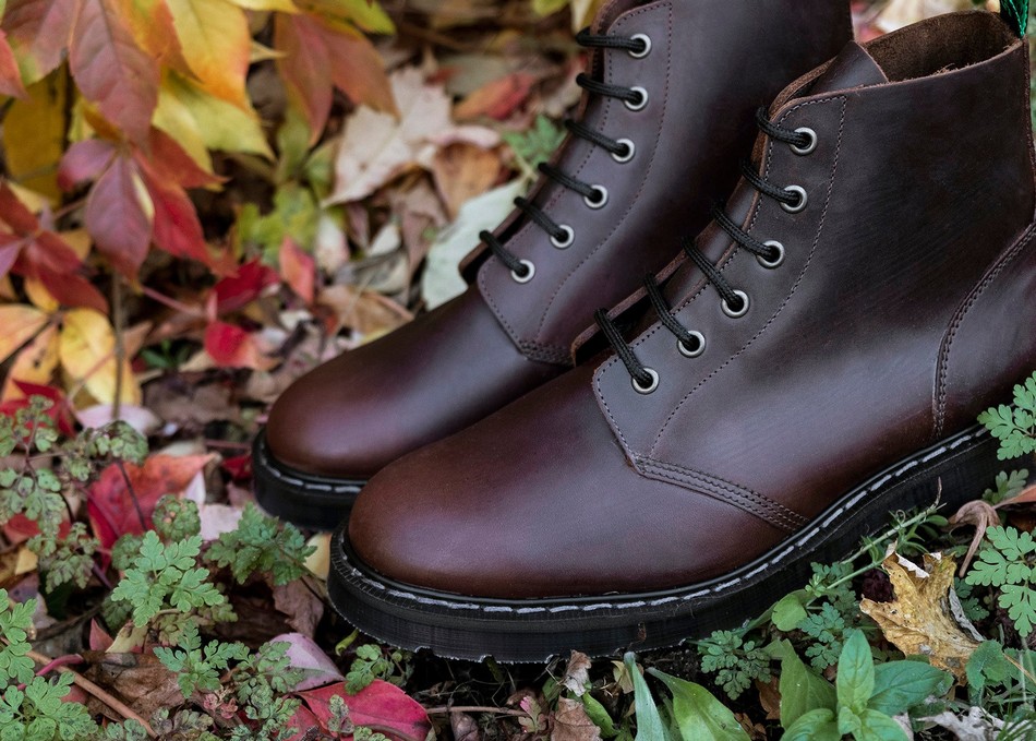 Botas De Astronauta Solovair Gaucho Crazy Horse 6 Eye Mujer Marrones | S6-969-CH-G-030