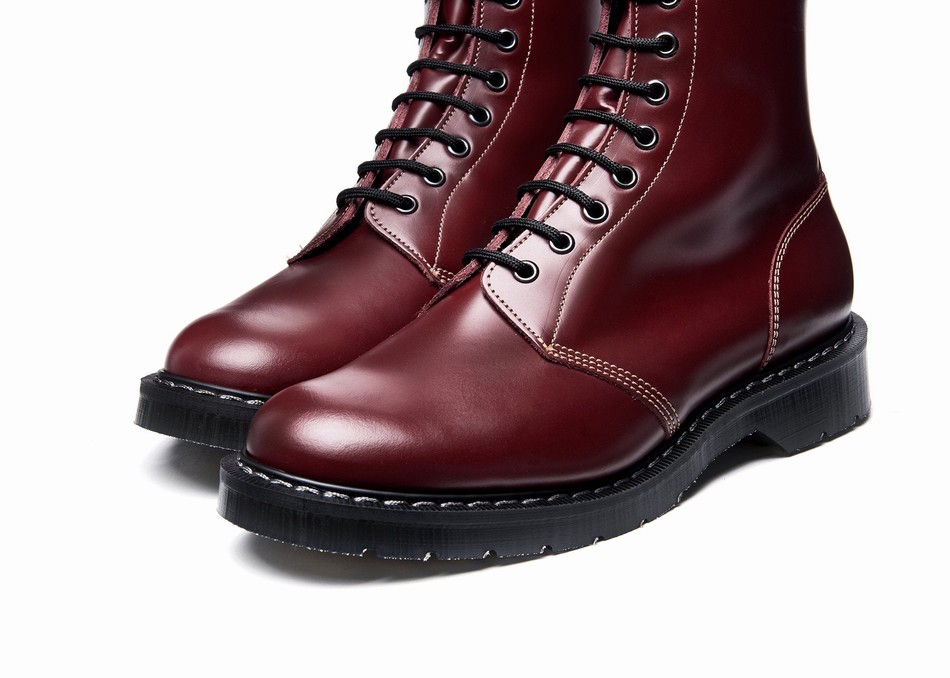 Botas De Astronauta Solovair Hi-Shine 11 Eye Hombre Rojas | S11-969-OX-G-030