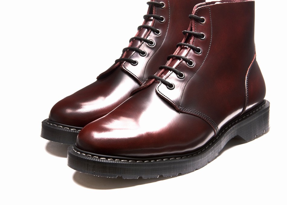 Botas De Astronauta Solovair Rub-Off 6 Eye Mujer Burdeos | S6-969-BUR-G-030