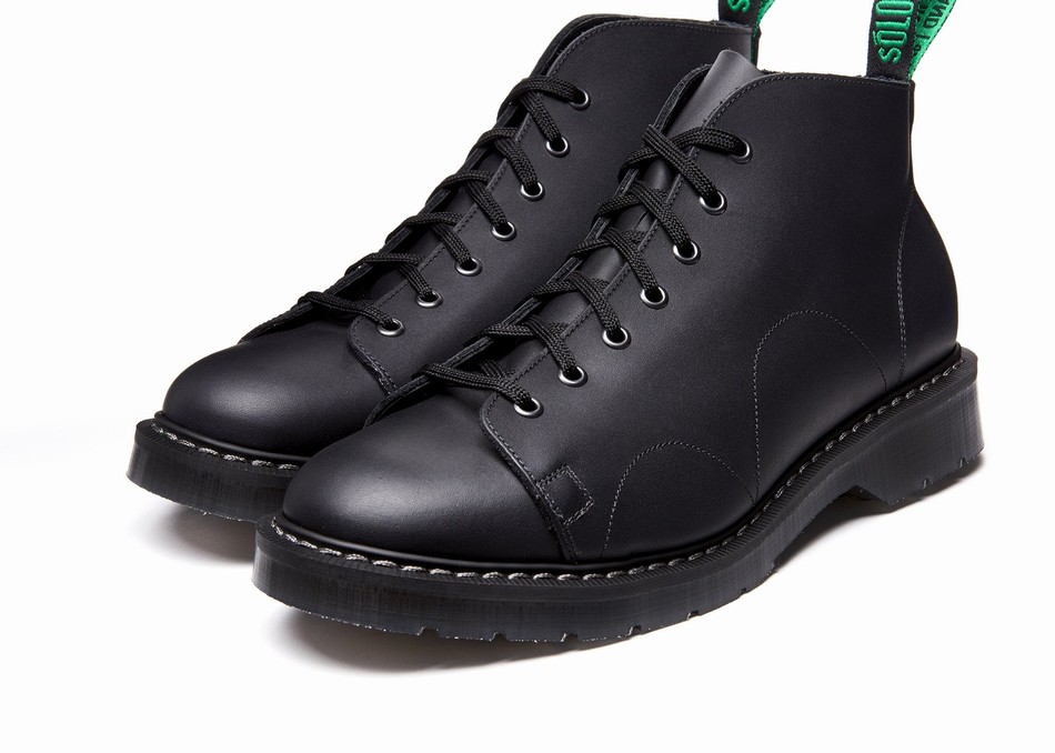 Botas De Mono Solovair Greasy Mujer Negras | S7-116-BG-G-030