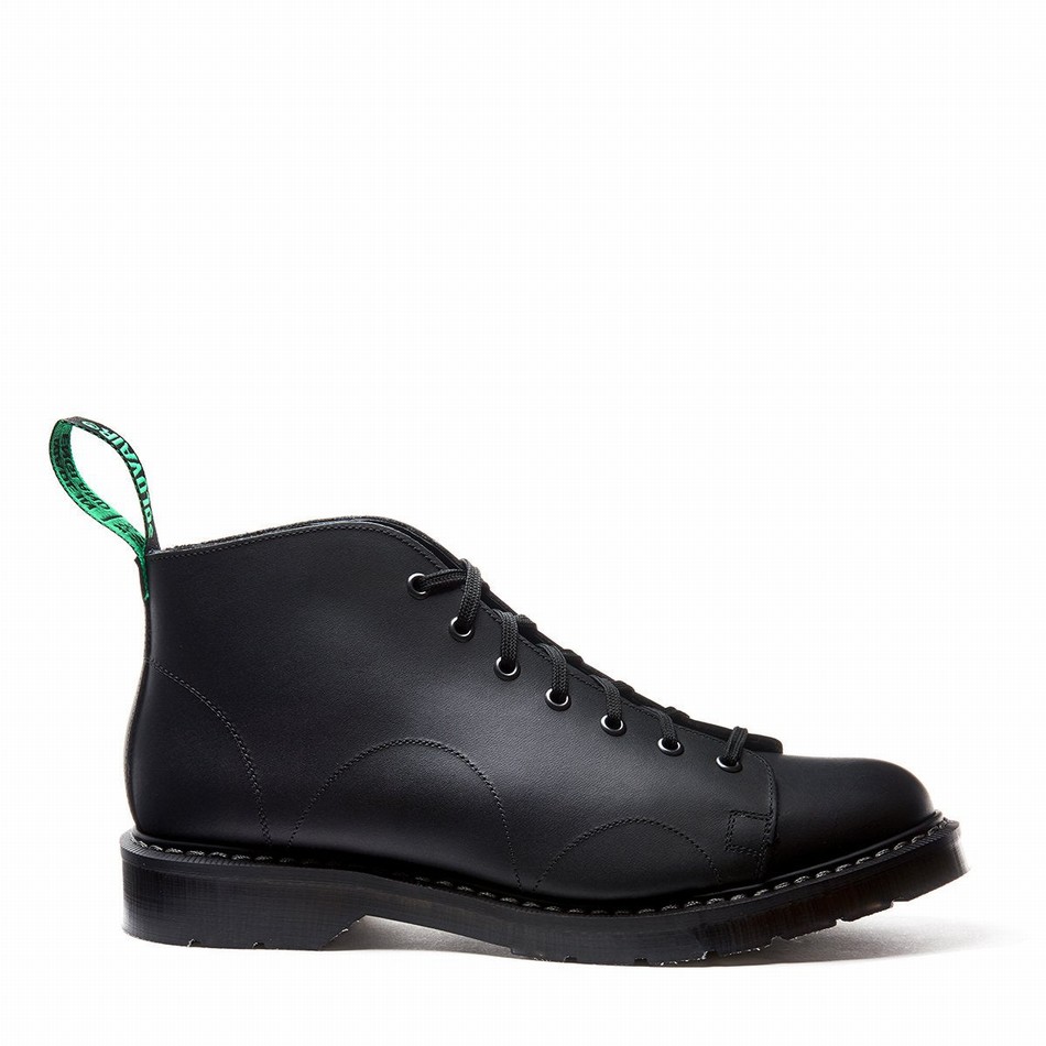 Botas De Mono Solovair Greasy Mujer Negras | S7-116-BG-G-030