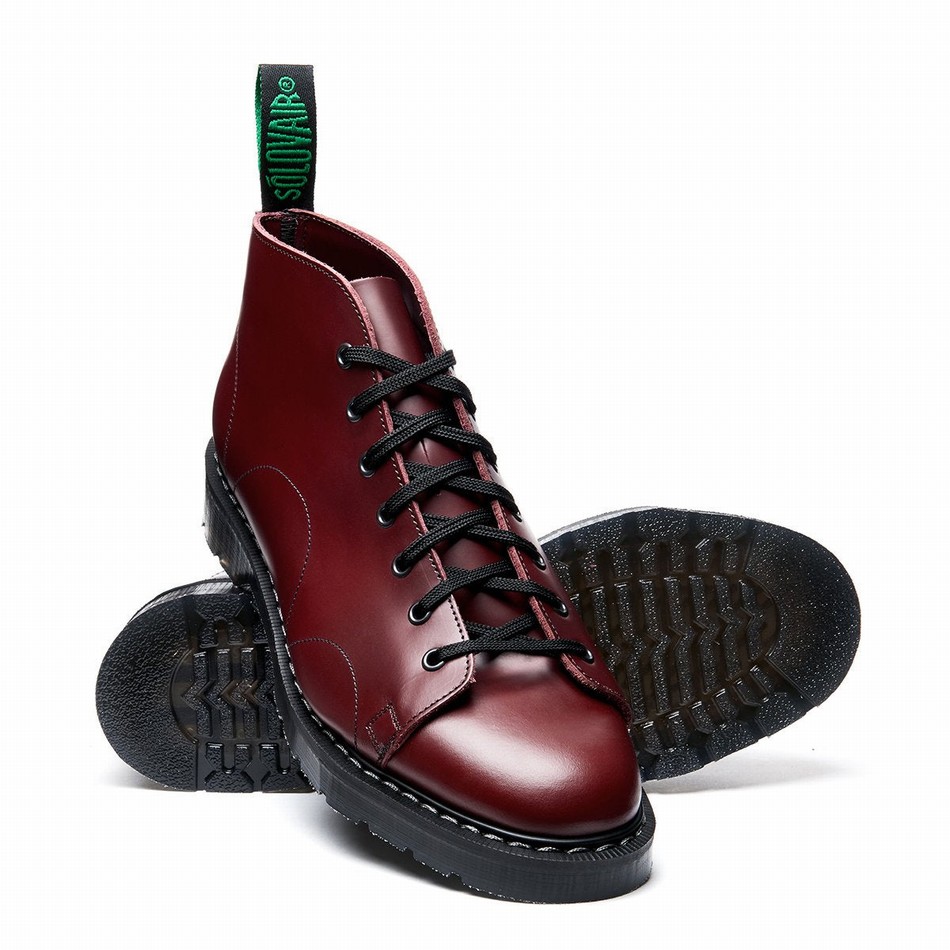 Botas De Mono Solovair Hi-Shine Mujer Rojas | S7-116-OX-G-030