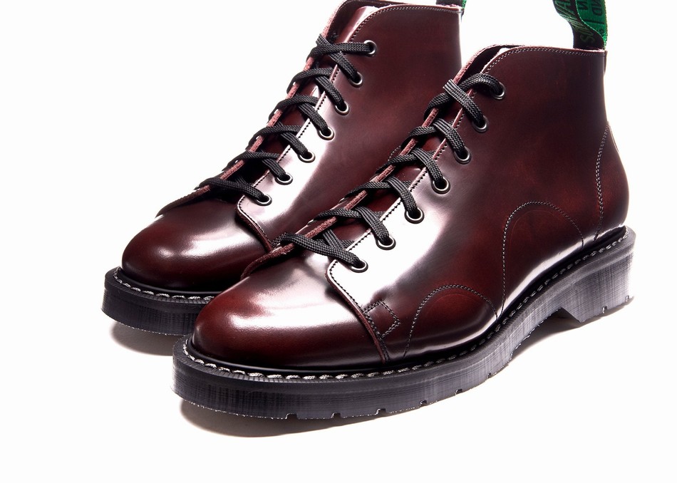 Botas De Mono Solovair Rub-Off Hombre Burdeos | S7-116-BUR-G-030