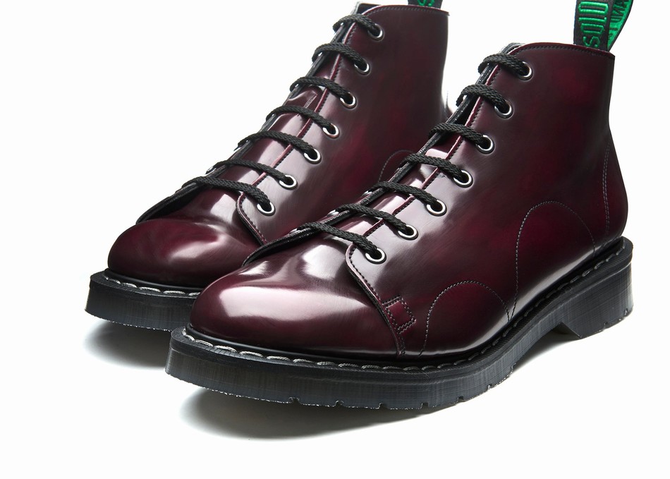 Botas De Mono Solovair Rub-Off Vegan Hi-Shine Hombre Rojas | VS7-116-CR-RO-VEG-G-030