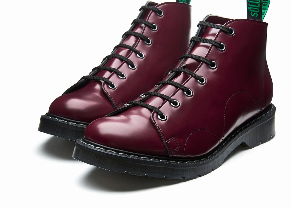 Botas De Mono Solovair Vegan Hi-Shine Hombre Rojas | VS7-116-OX-VEG-G-030