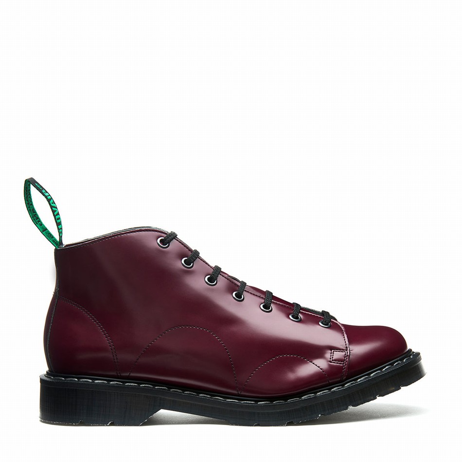 Botas De Mono Solovair Vegan Hi-Shine Hombre Rojas | VS7-116-OX-VEG-G-030