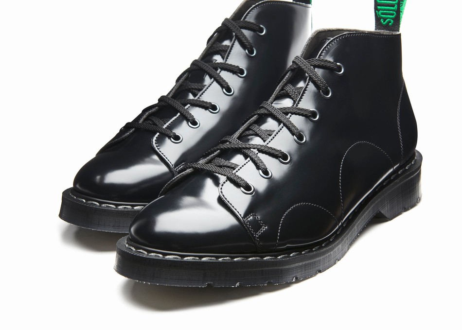Botas De Mono Solovair Vegan Hi-Shine Mujer Negras | VS7-116-BK-VEG-G-030