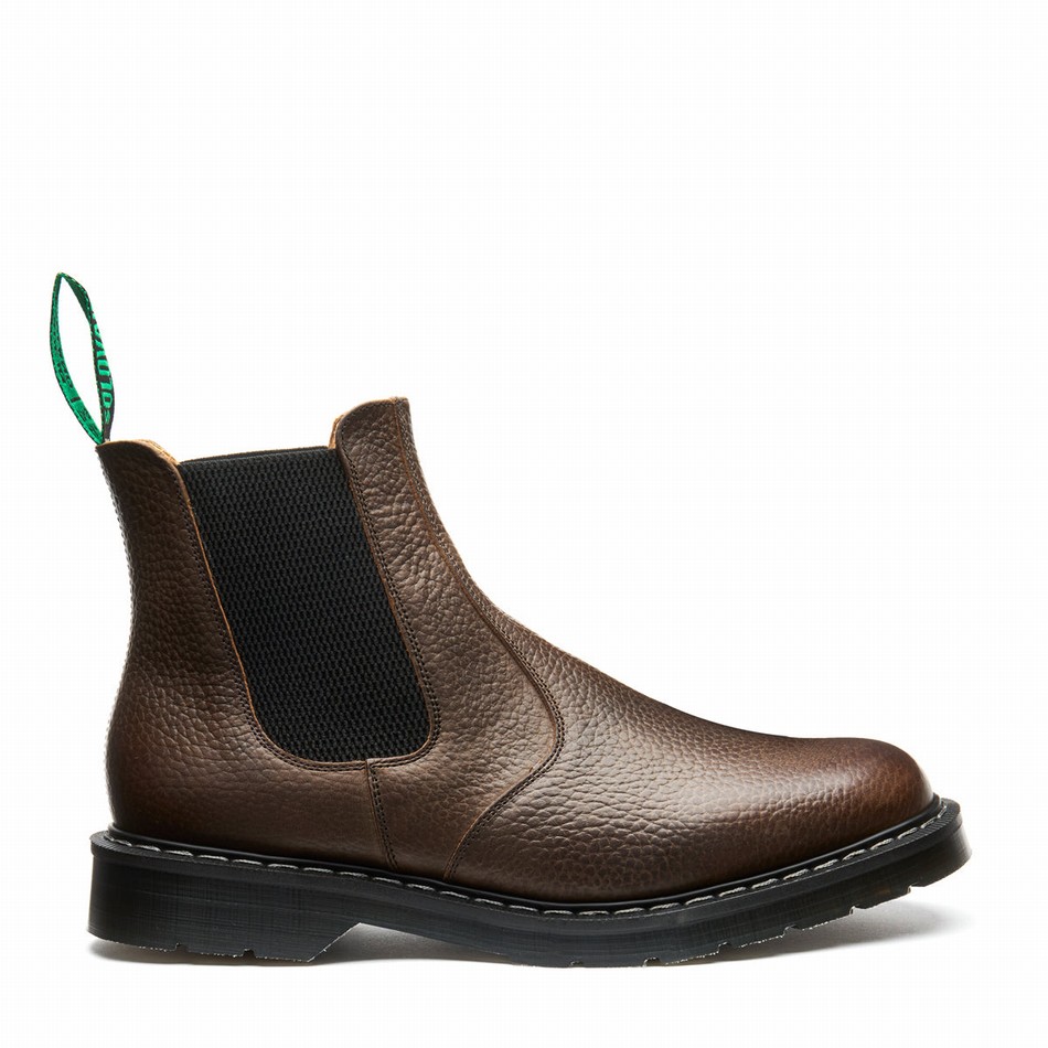 Botas Dealer Solovair Gaucho Brown Grain Mujer Marrones | S0-900-CH-SoftG-G-030