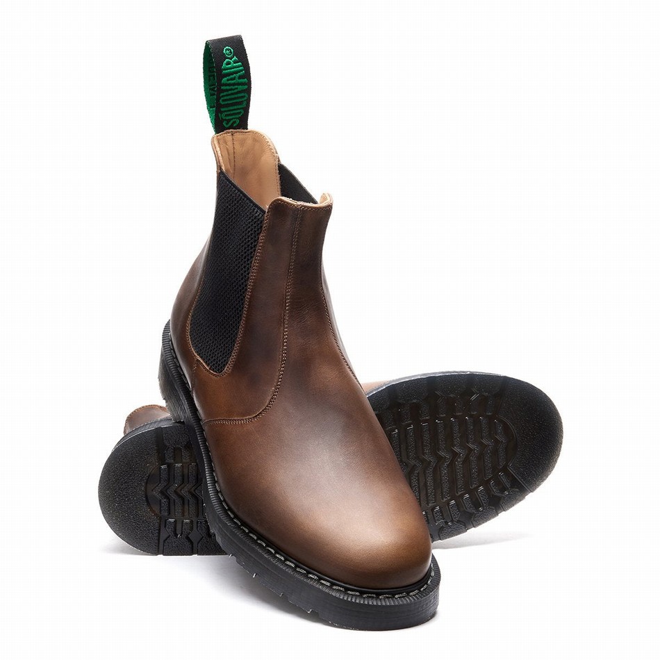 Botas Dealer Solovair Gaucho Crazy Horse Hombre Marrones | S0-900-CH-G-030