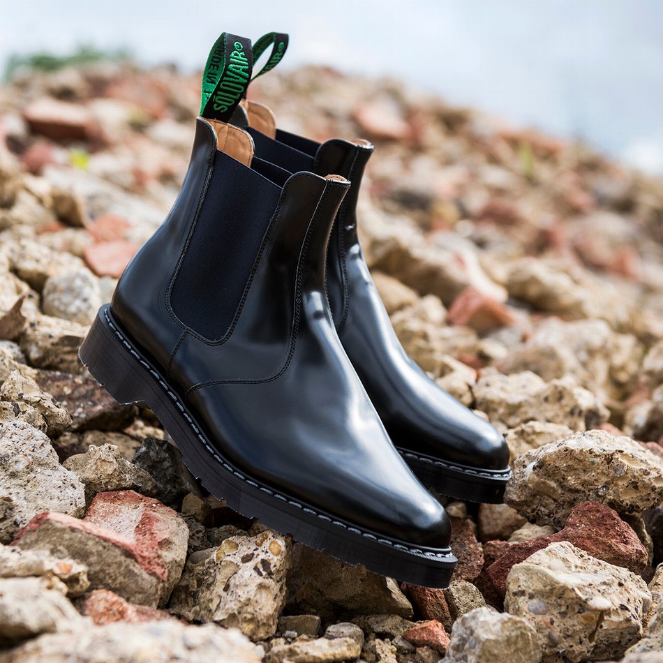 Botas Dealer Solovair Gaucho Mujer Azul Marino | S0-900-BK-NV-G-055