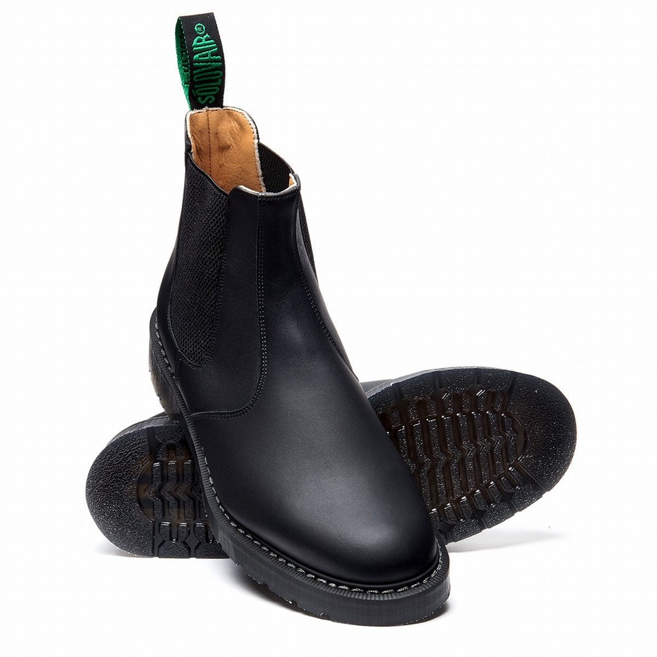Botas Dealer Solovair Greasy Hombre Negras | S0-900-BG-G-030