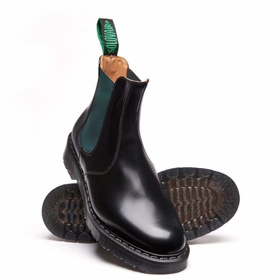 Botas Dealer Solovair Greasy Mujer Negras | S0-900-BK-GN-G-030