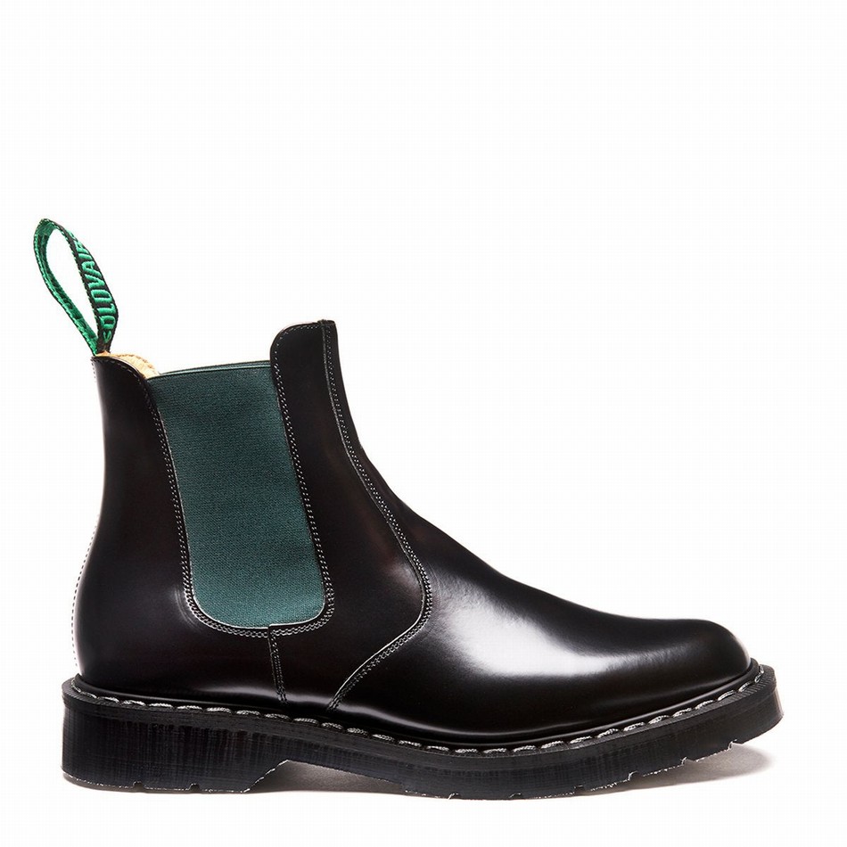 Botas Dealer Solovair Greasy Mujer Negras | S0-900-BK-GN-G-030
