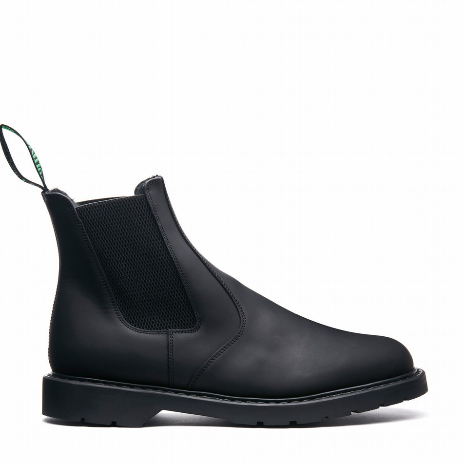 Botas Dealer Solovair Greasy Shearling Lined Mujer Negras | LS0-900-BG-SHE-B-030