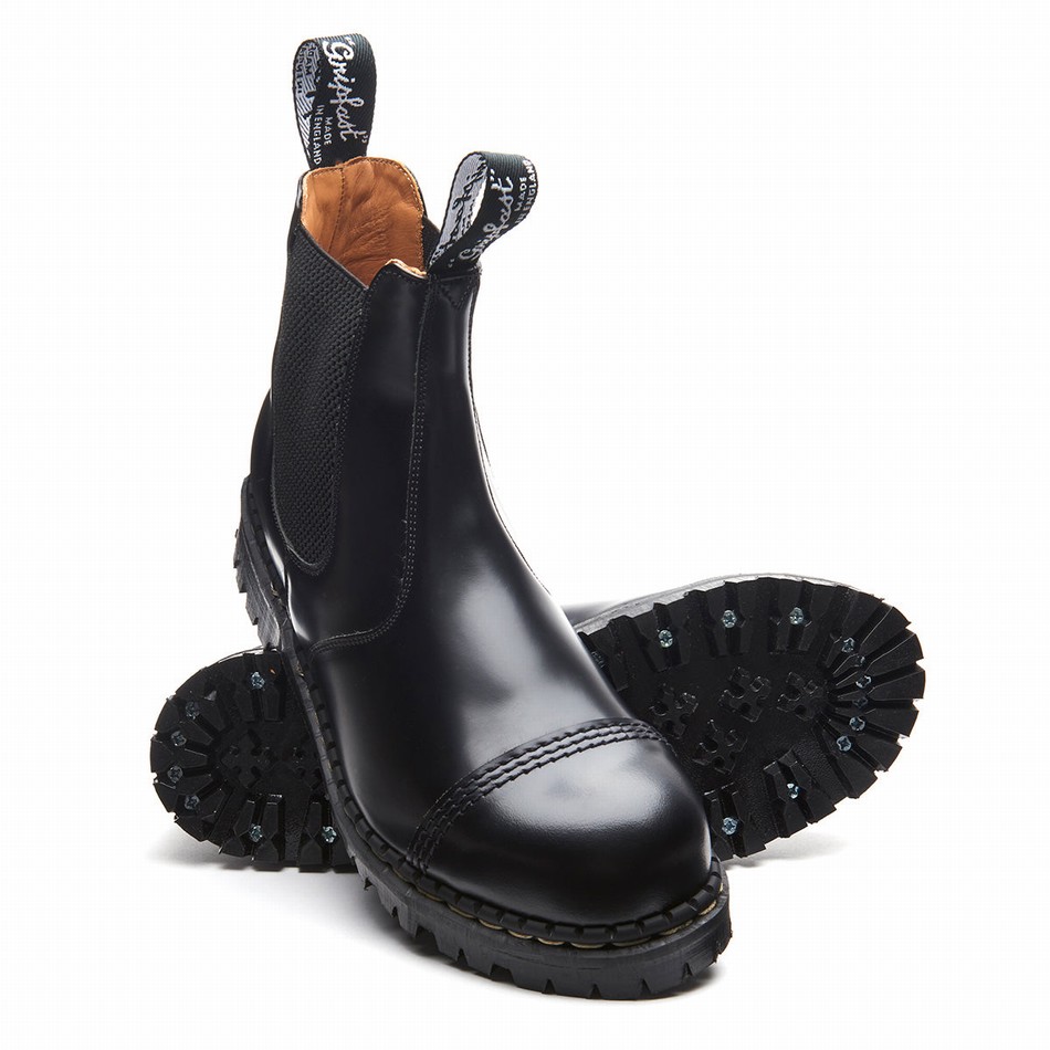 Botas Dealer Solovair Hi-Shine Steel Toe Capped Hombre Negras | GF0-1910-BK-040