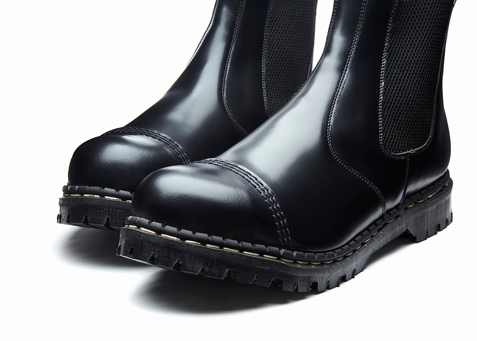 Botas Dealer Solovair Hi-Shine Steel Toe Capped Hombre Negras | GF0-1910-BK-040