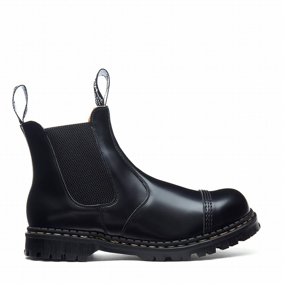 Botas Dealer Solovair Hi-Shine Steel Toe Capped Hombre Negras | GF0-1910-BK-040