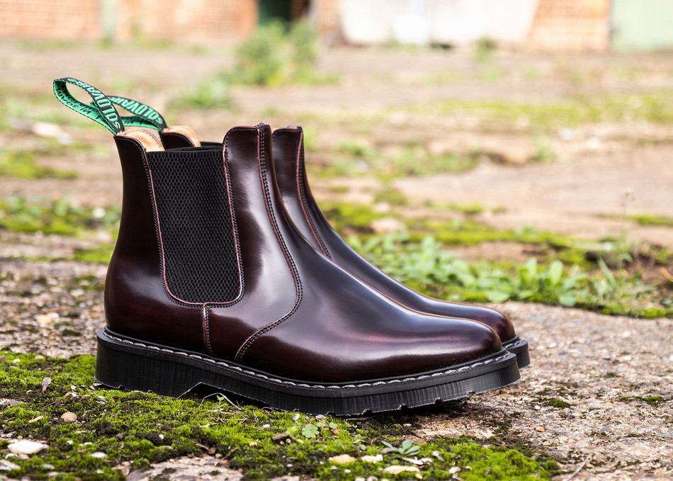 Botas Dealer Solovair Rub-Off Mujer Burdeos | S0-900-BUR-G-030