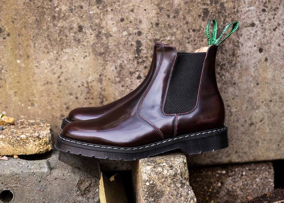 Botas Dealer Solovair Rub-Off Mujer Burdeos | S0-900-BUR-G-030