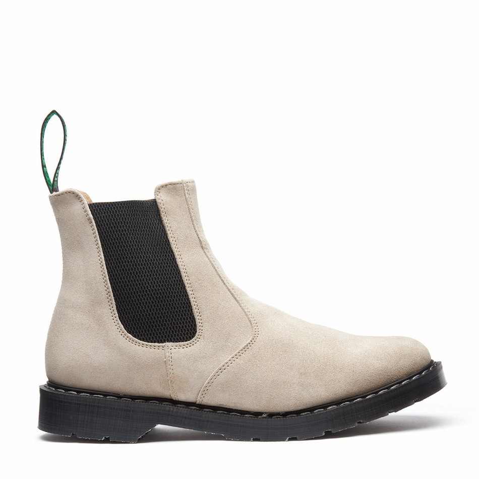 Botas Dealer Solovair Suede Mujer Beige | S0-900-NU-SUE-G-050