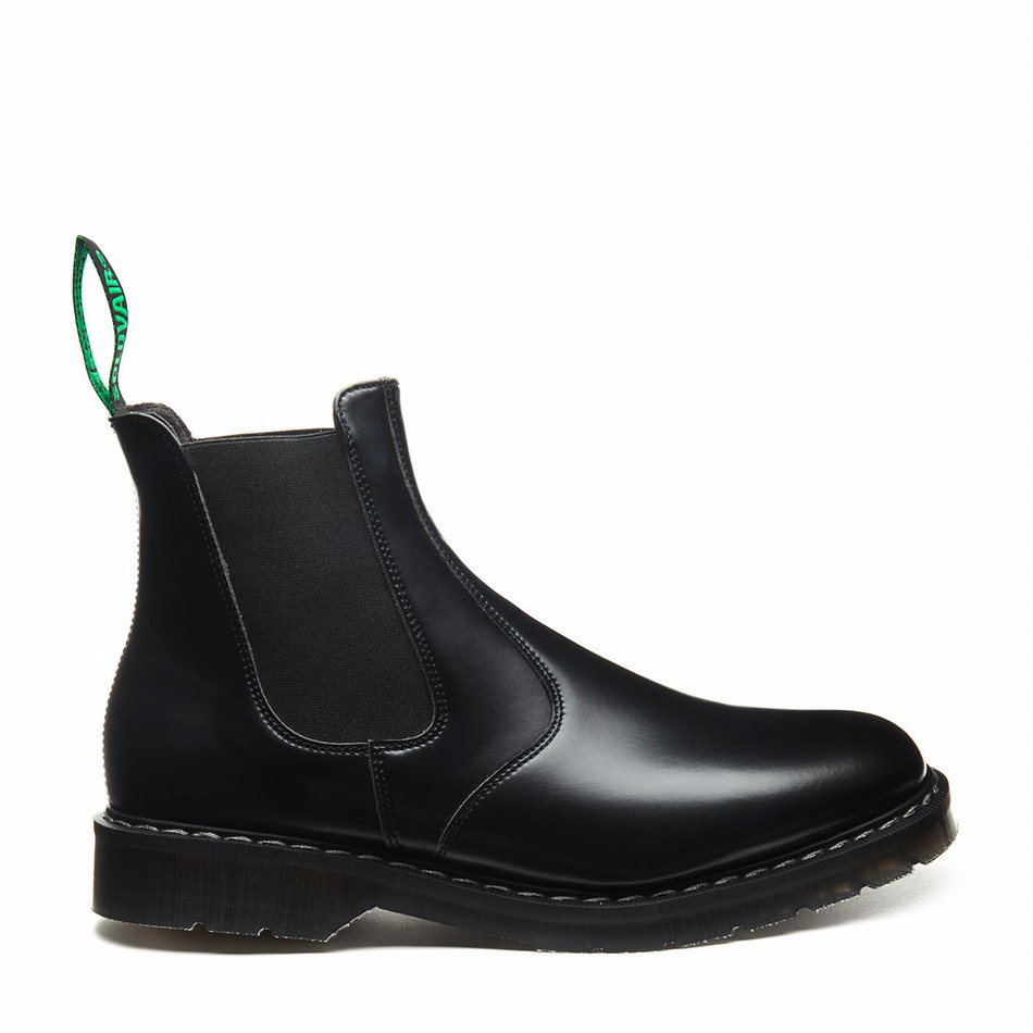 Botas Dealer Solovair Vegan Hi-Shine Hombre Negras | VS0-900-BK-SM-VEG-G-030