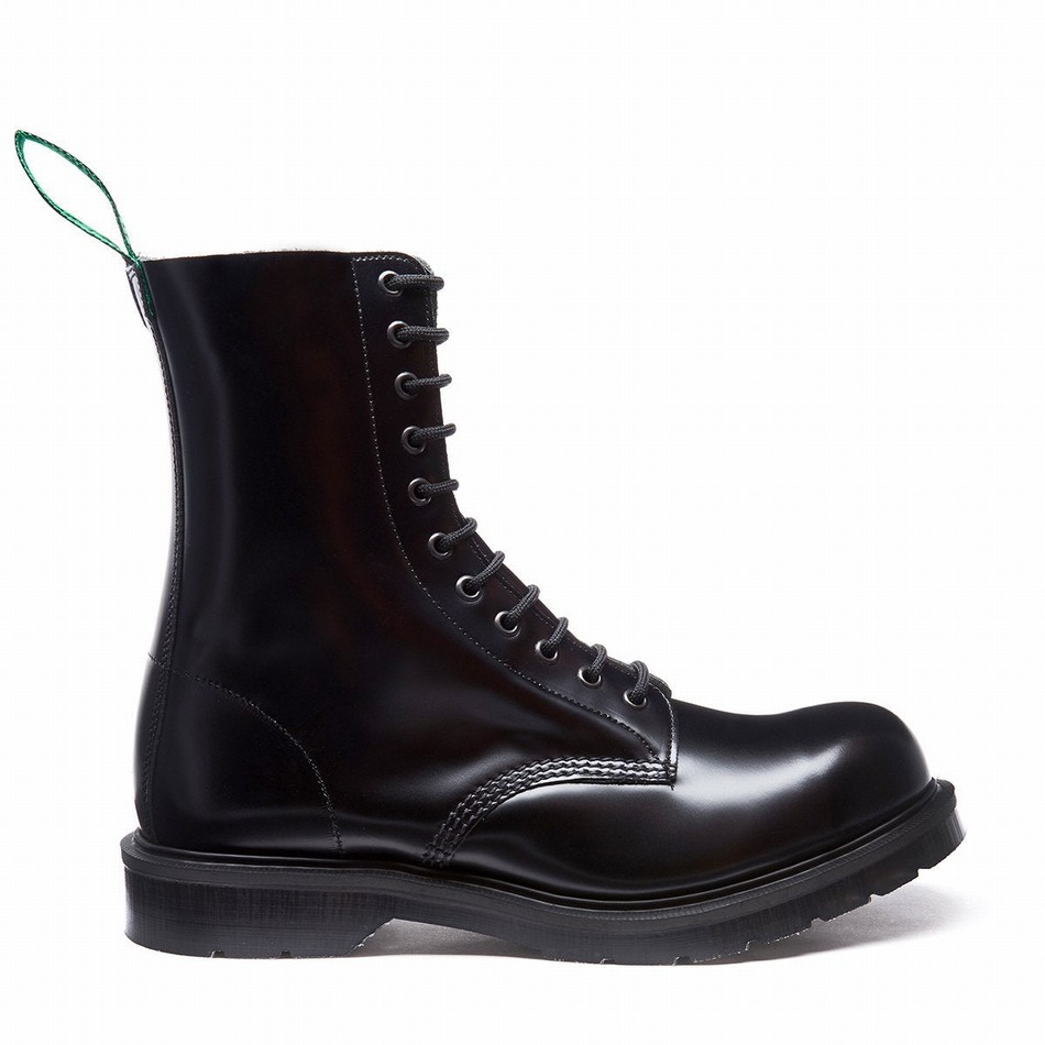 Botas Derby Solovair 11 Eye Steel Toe Hombre Negras | 11-1981-BK-060