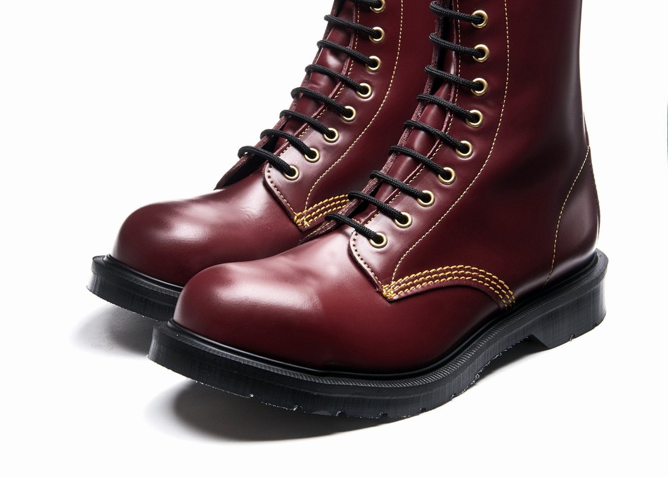 Botas Derby Solovair 11 Eye Steel Toe Hombre Rojas | 11-1981-CR-060
