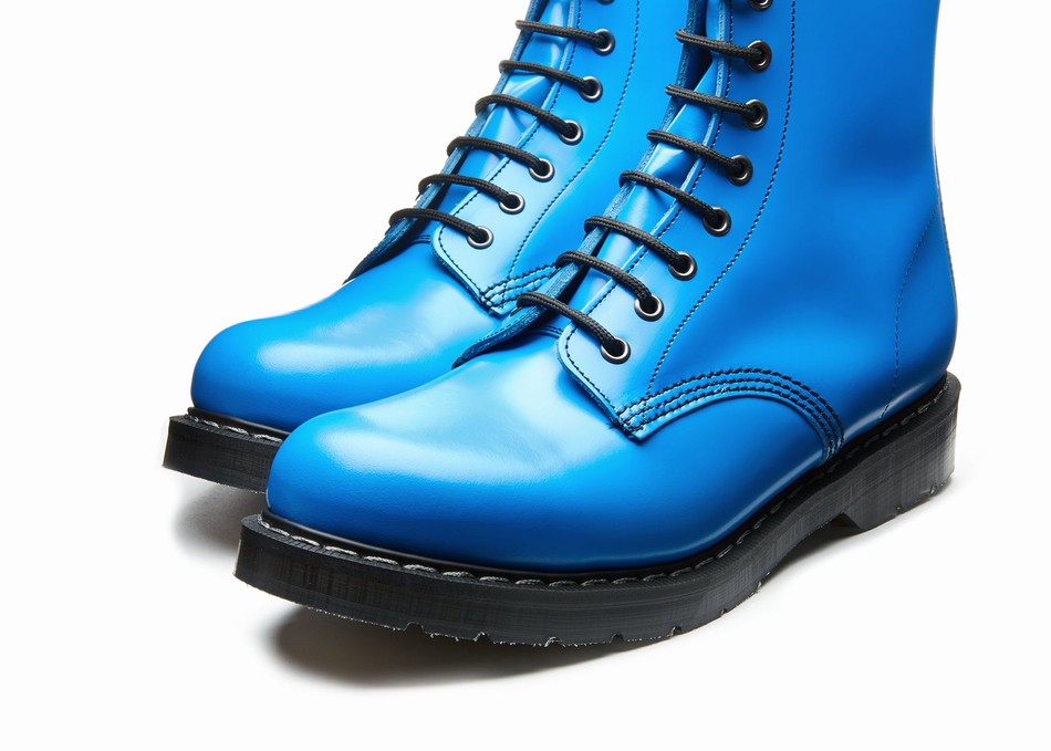 Botas Derby Solovair 8 Eye Hombre Azules | S8-551-BL-NN-G-075