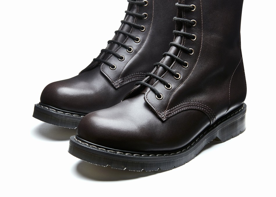 Botas Derby Solovair 8 Eye Hombre Marrones | S8-551-BNG-G-040